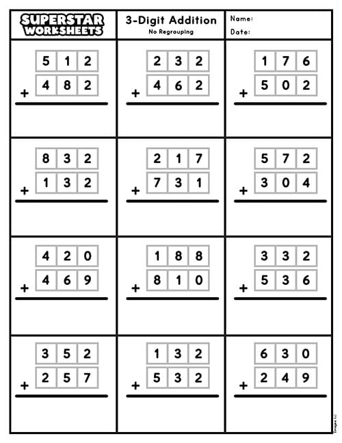 Free Second Grade Addition Worksheet Printable Download Free Second 