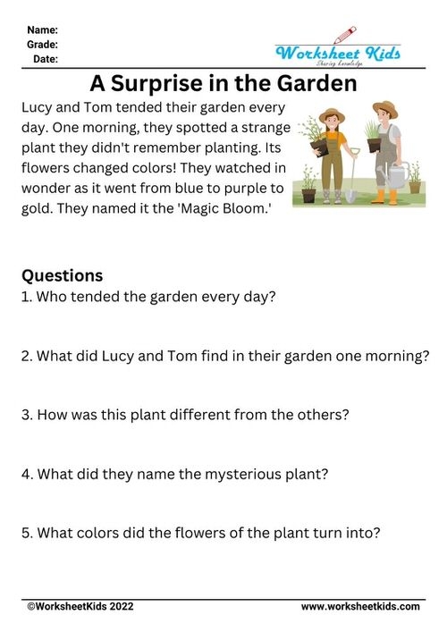 Free Second Grade Comprehension Worksheet Free Download Free Second 