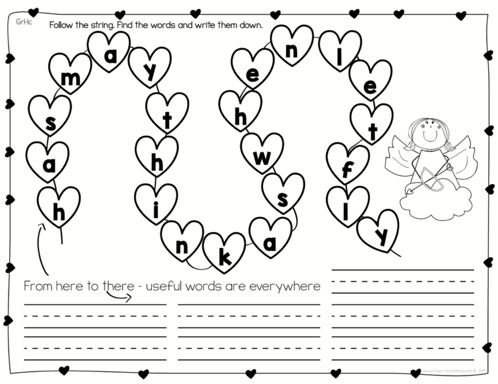 Free Valentine Day Worksheet First Grade Download Free Valentine Day 