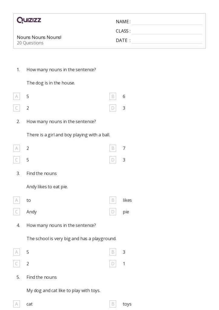 Free Worksheet On Nouns For Grade 1 Download Free Worksheet On Nouns 