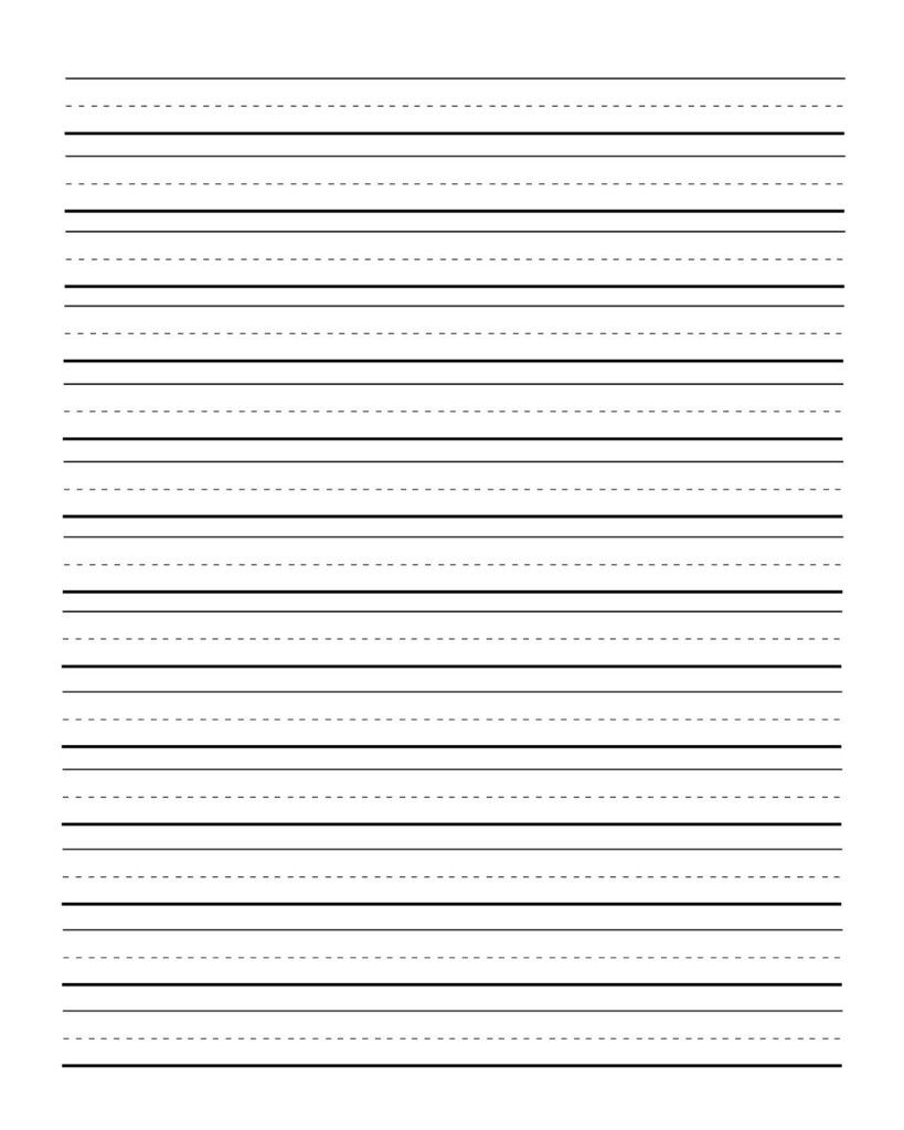 Free Writing Paper Template 1st Grade Printable Lined Paper Free 