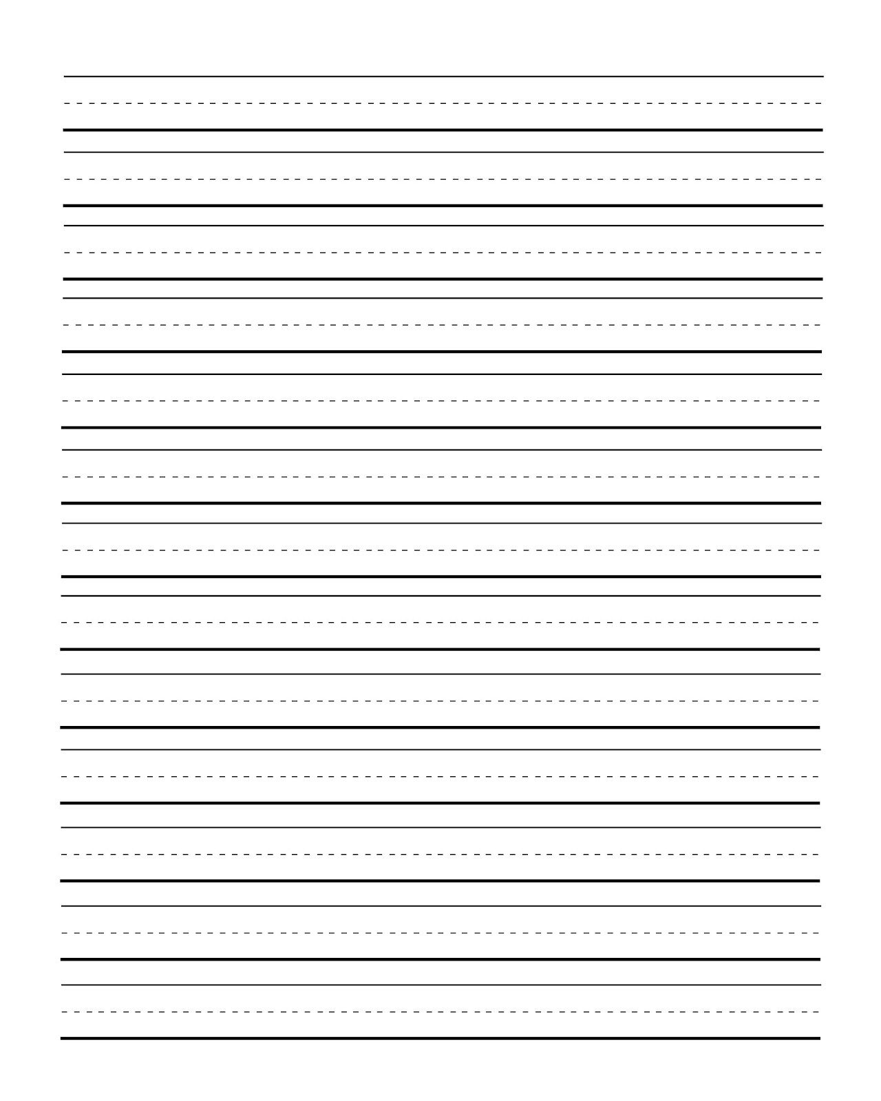 Free Writing Paper Template 1st Grade Printable Lined Paper Free