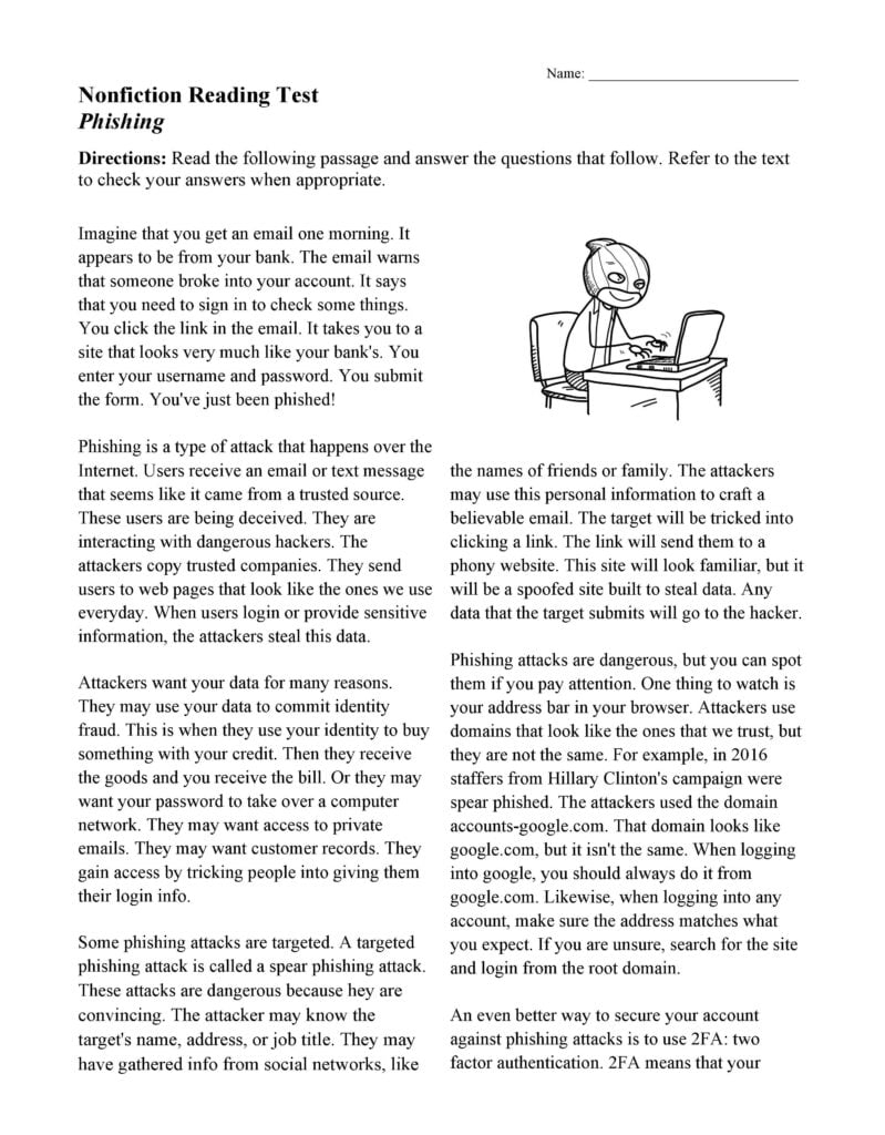 Ged Reading Comprehension Worksheets Pdf Reading Worksheet Printable