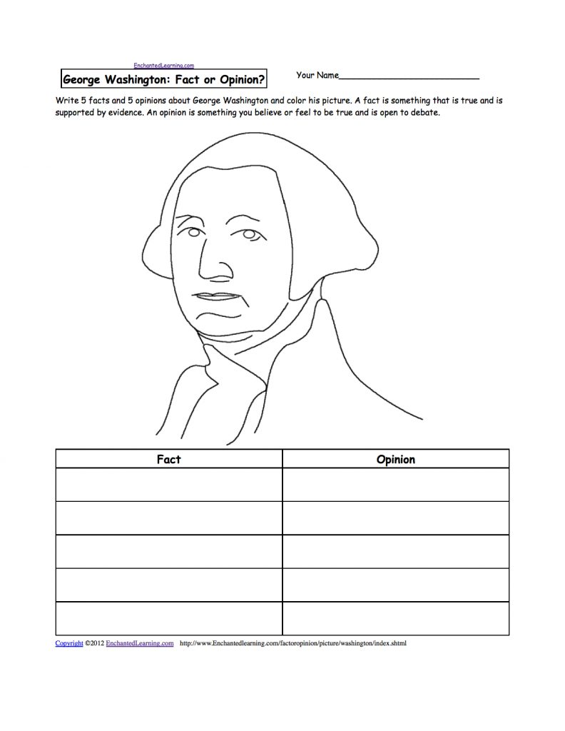 George Washington Enchantedlearning Free Printable George 