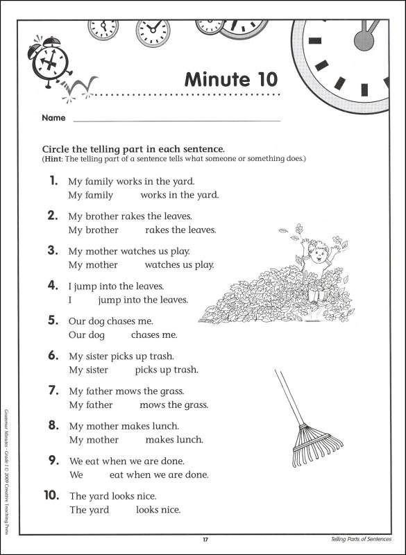 Grade 1 Grammar Worksheets