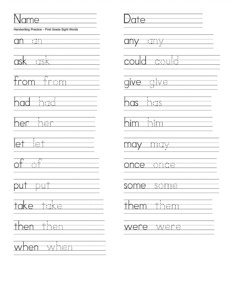 Grade 1 Writing Worksheets 101 Activity
