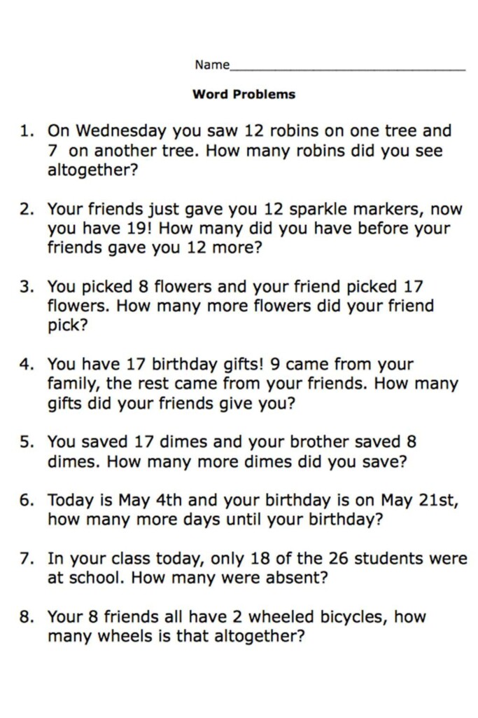 Grade 2 Word Problems Pdf Printable Second Grade Math Vrogue co