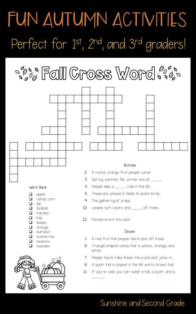 Grade 3 Crossword Puzzles Printable Sally Crossword Puzzles