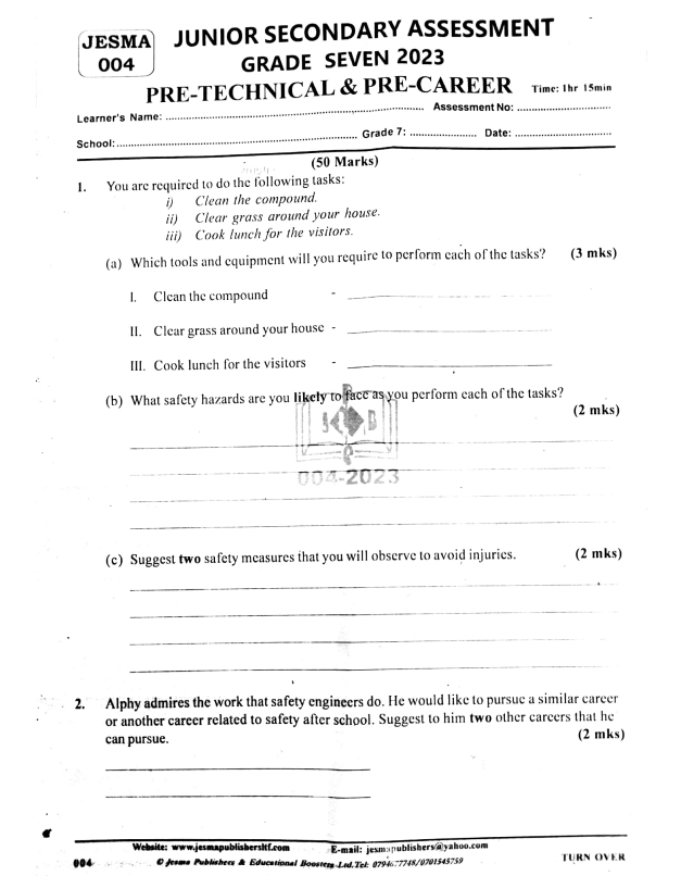 Grade 7 Exams 2024 Exams Questions And Answers Download