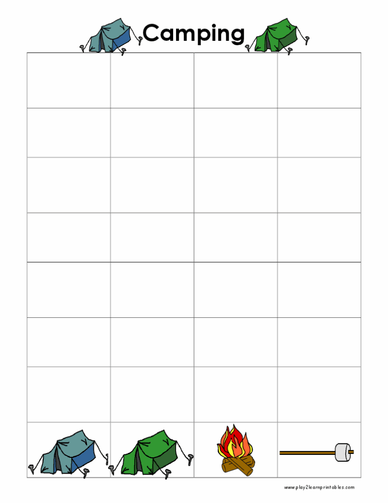 Grade One Wow Camping Theme Math Printable For Primary Grades