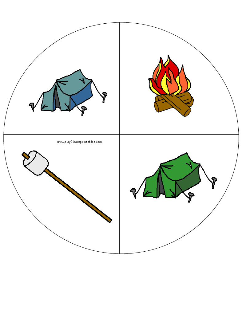 Grade One Wow Camping Theme Math Printable For Primary Grades