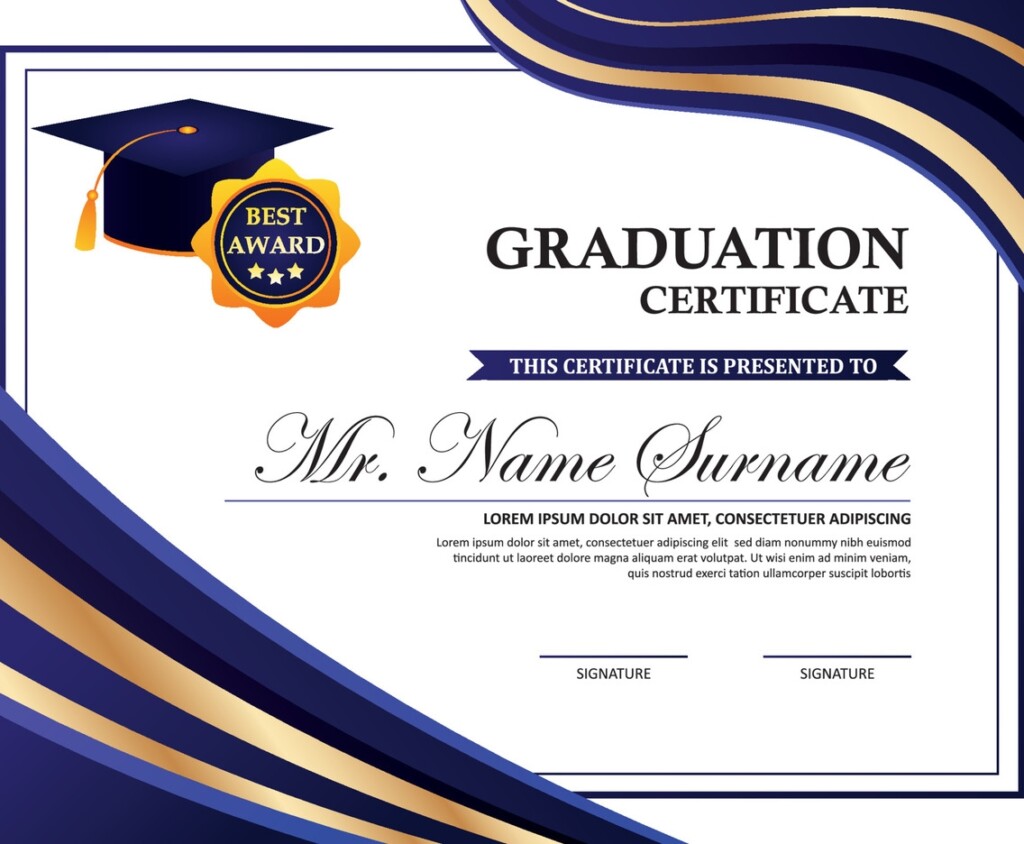 Graduation Certificate Template FreeVectors
