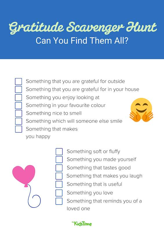 Gratitude 3Rd Grade Scavenger Hunt Printable Lisa T Carroll