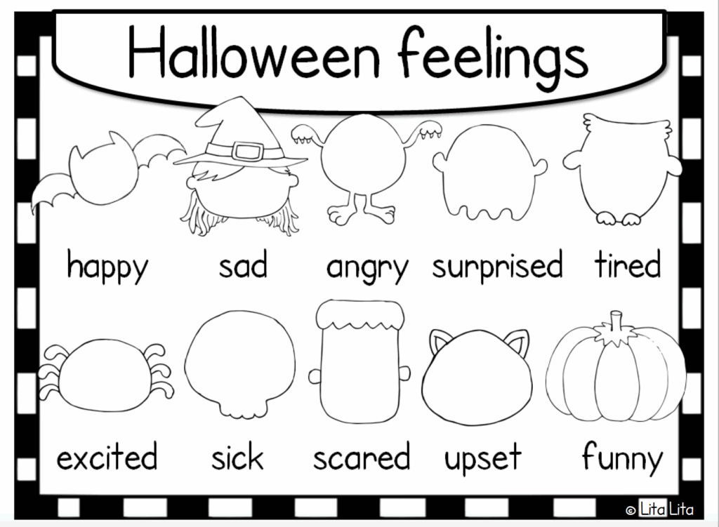 Halloween Feelings Worksheets AlphabetWorksheetsFree