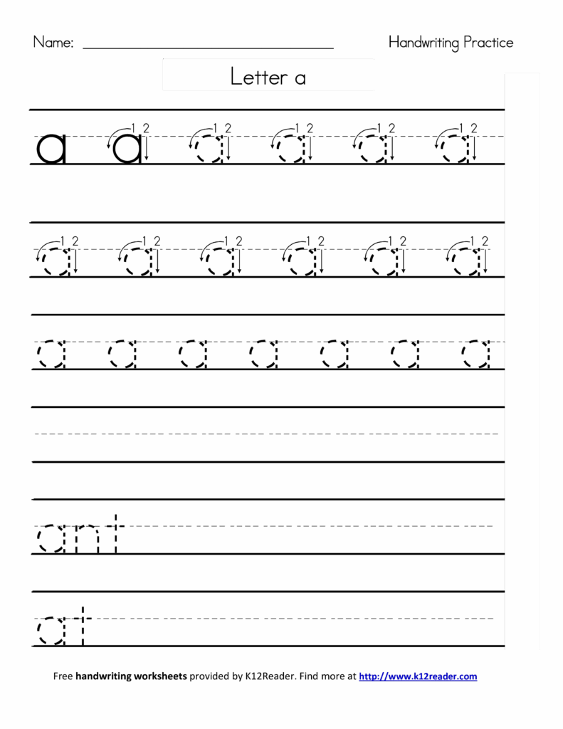 Handwriting Practice Sheets First Grade