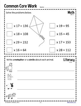 Homework For Fifth Grade 132 Homework Printables Distance Learning