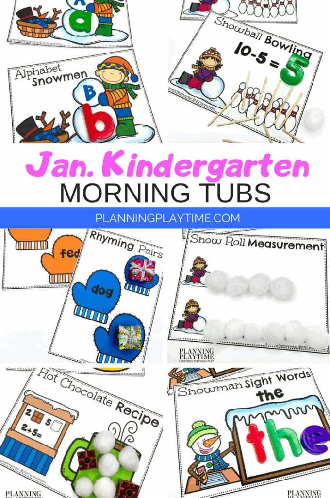 Kindergarten Morning Tubs January Planning Playtime