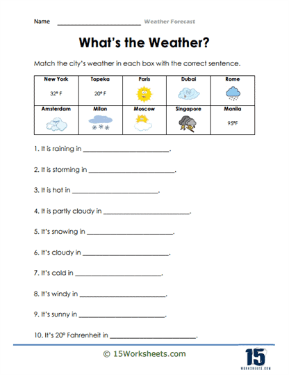 Kindergarten Weather Worksheets 15 Worksheets Worksheets Library