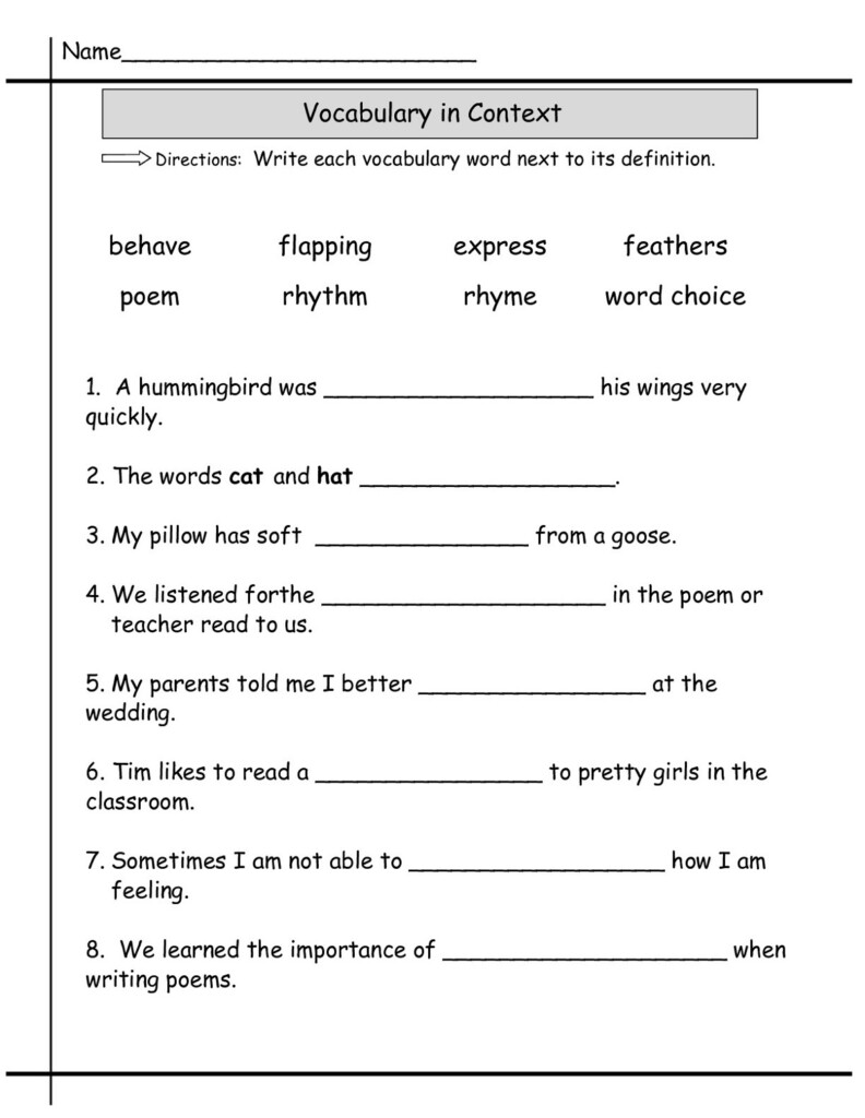 Language Worksheets Learning Printable