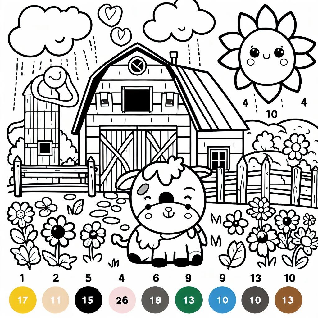 Lovely 1st Grade Color By Number Download Print Now 