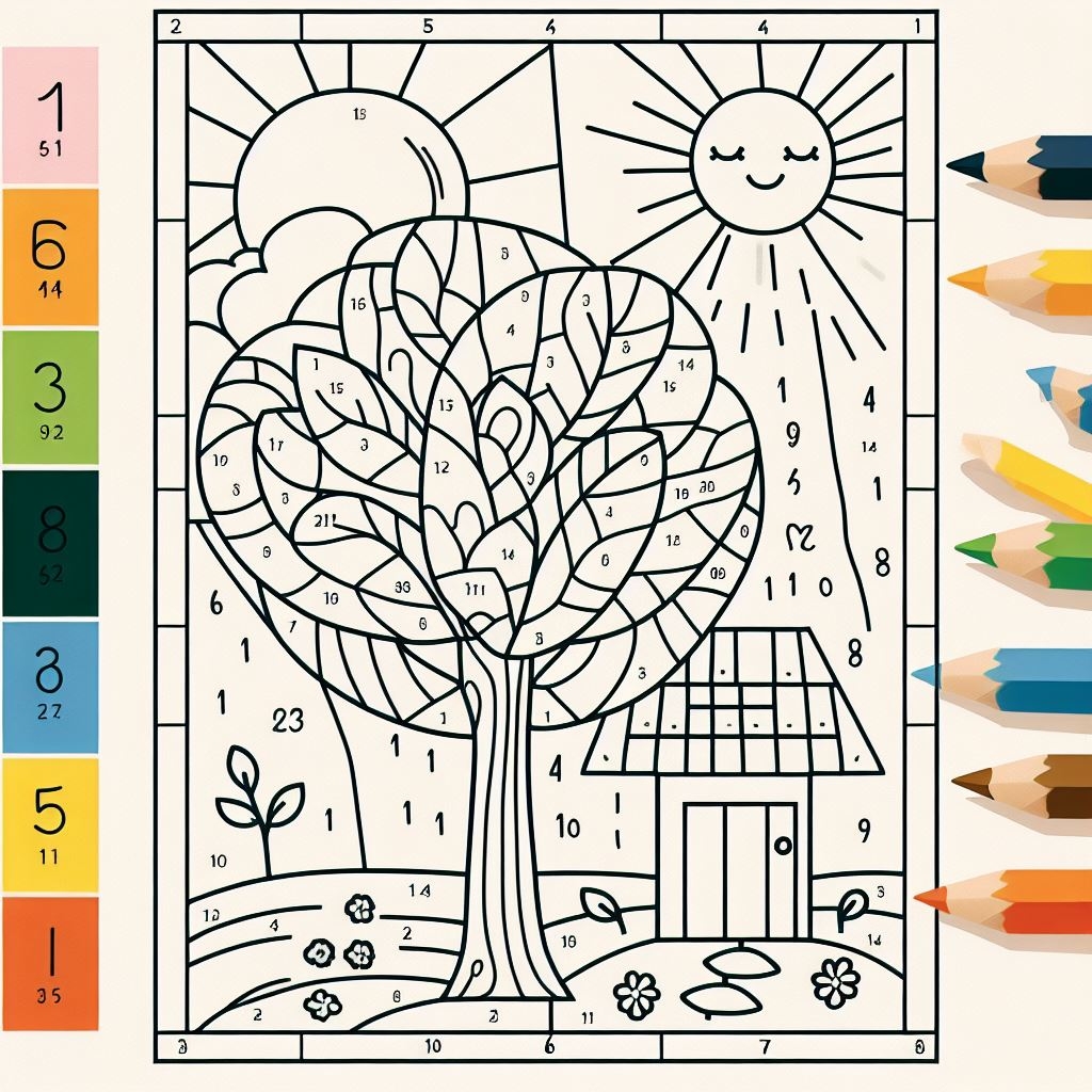 Lovely 1st Grade Color By Number Download Print Now 