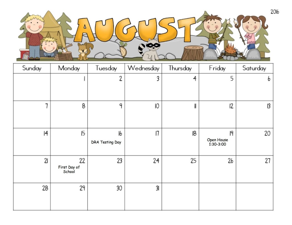 Manila 2nd Grade Calendar