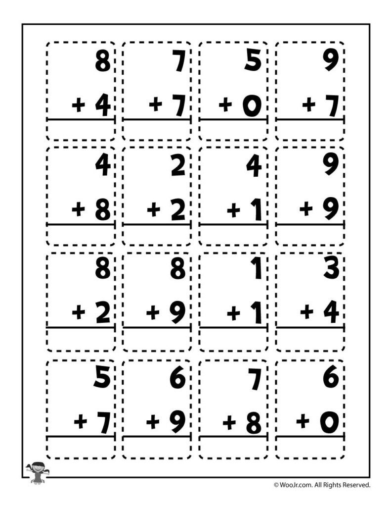Math Practice Flashcards Printables Woo Jr Kids Activities 