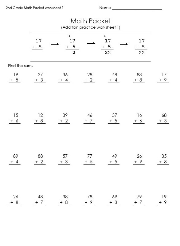 Math Problems 2nd Grade Learning Printable 2nd Grade Math Worksheets