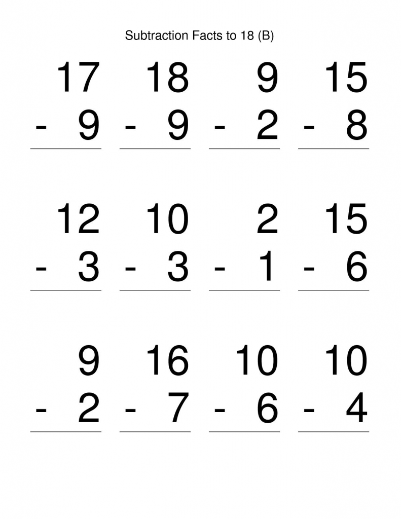 Math Sheets For First Graders