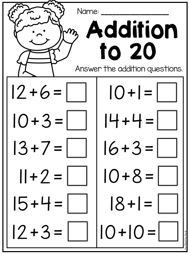Math Worksheets For First Grade