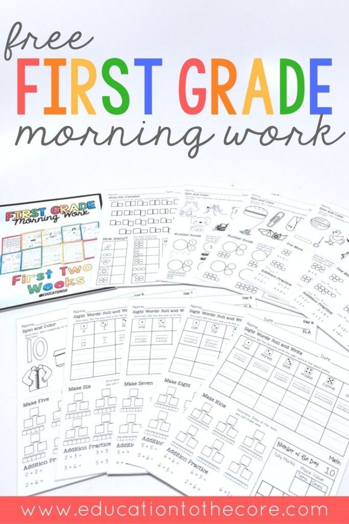 Morning Work Free Printables