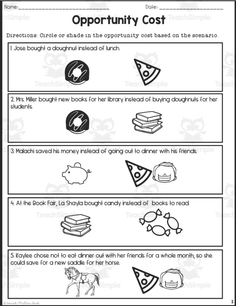 Opportunity Costs Reading Packet By Teach Simple