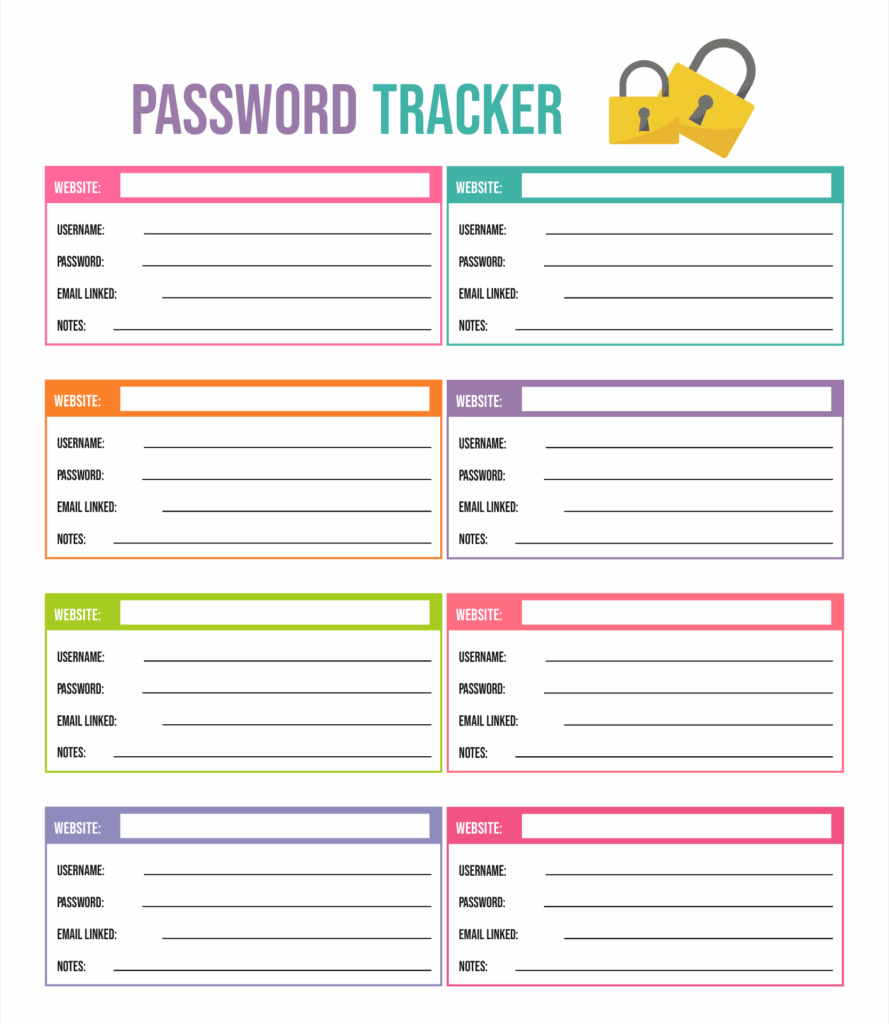 Password Log Sheets 10 Free PDF Printables Printablee