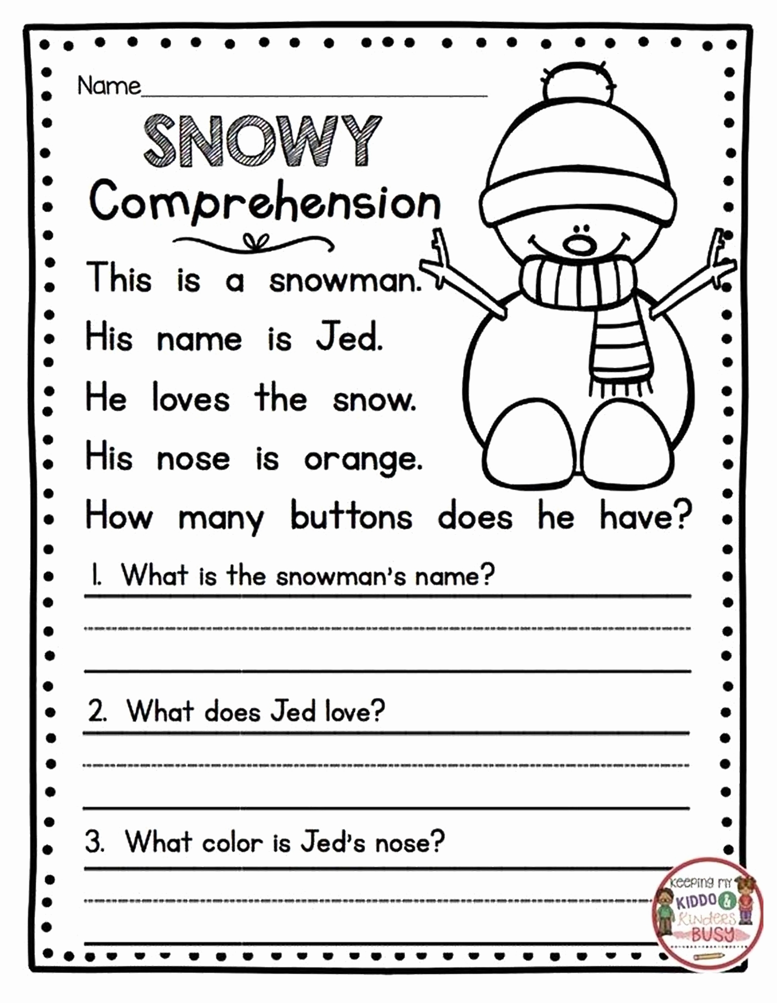 Practice 30 Explore Comprehension Worksheet First Grade Simple