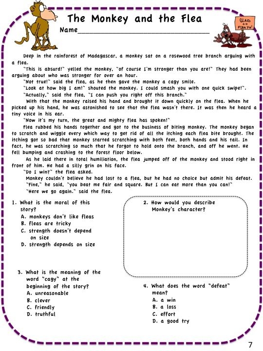 Printable 4Th Grade Eog Reading Practice Test Printable Word Searches