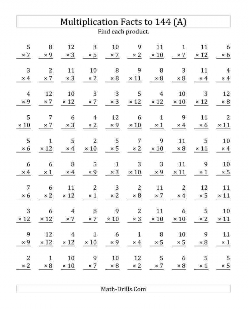 Printable 4th Grade Multiplication Worksheets Free Printable
