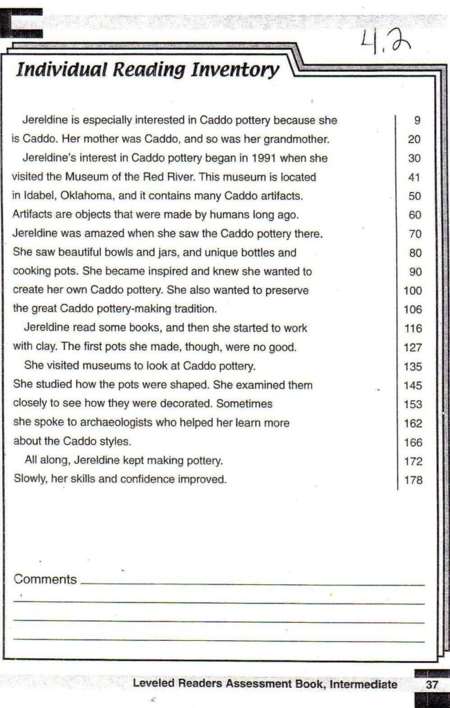 Printable 5Th Grade Fluency Passages C Ile Web 39 E H kmedin Free 