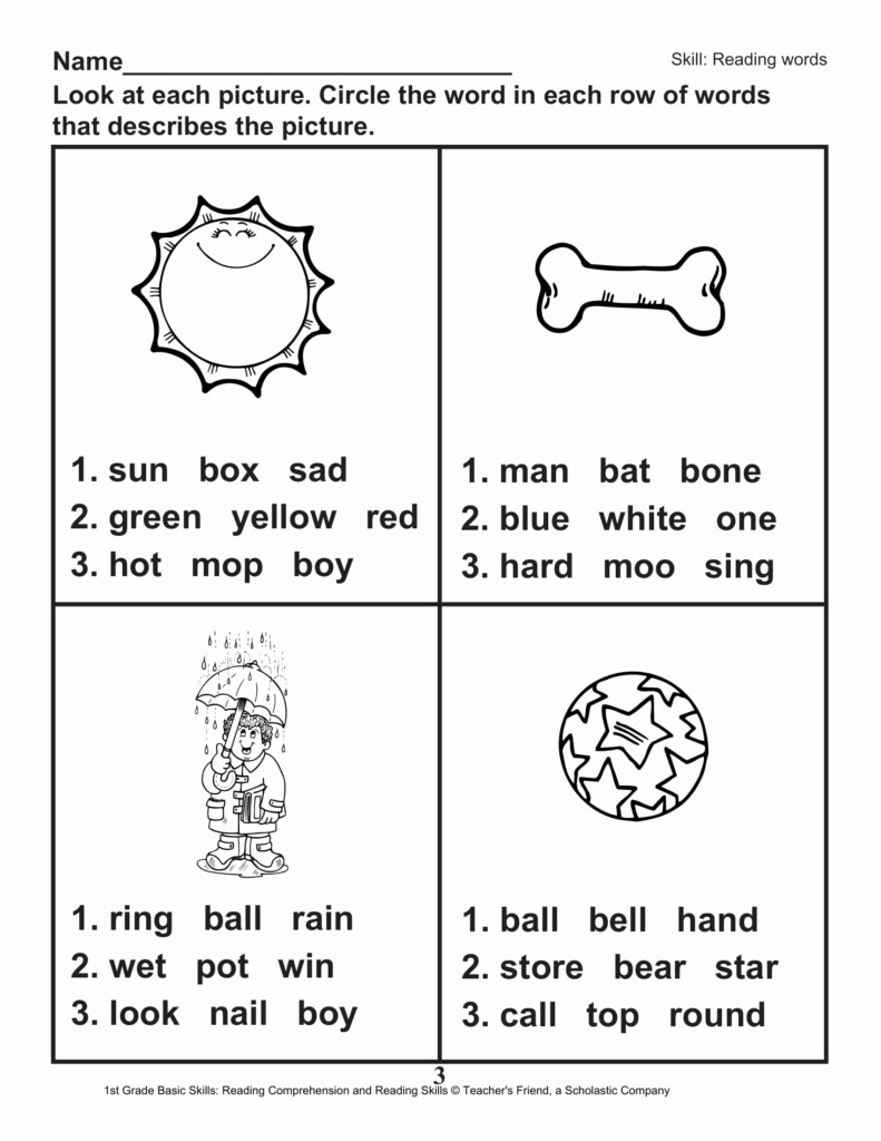 Printable First Grade Reading Worksheets Awesome 40 Scholastic 1st 