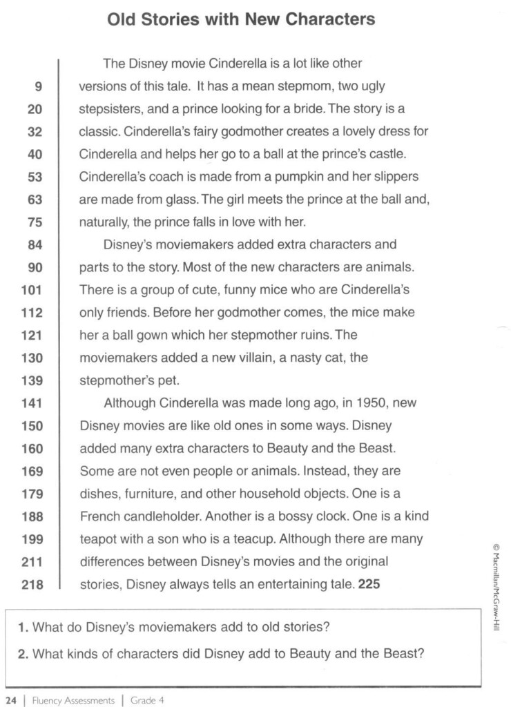 Printable Fluency Passages For 3rd Grade NewFreePrintable