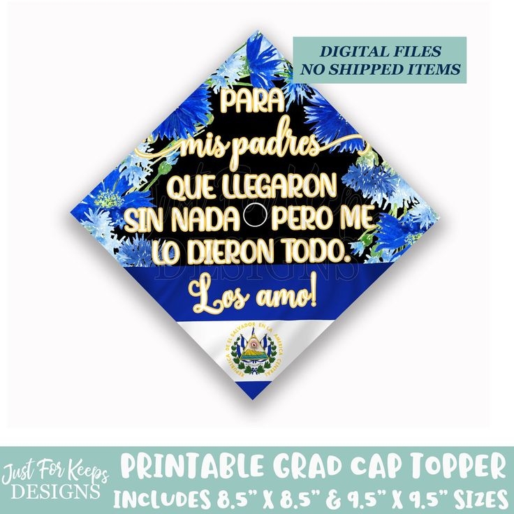 Printable Grad Cap Topper DIY Graduation Cap Topper Para Mis Padres 