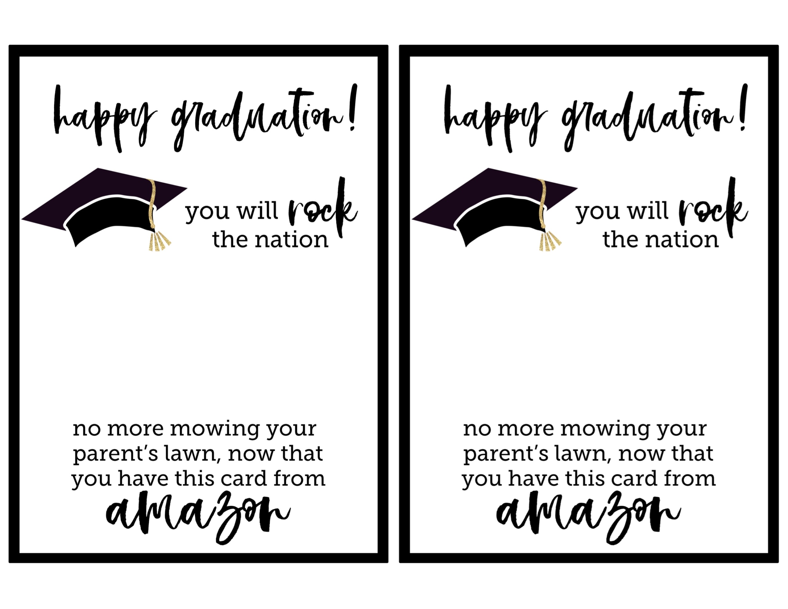 Printable Grad Cards