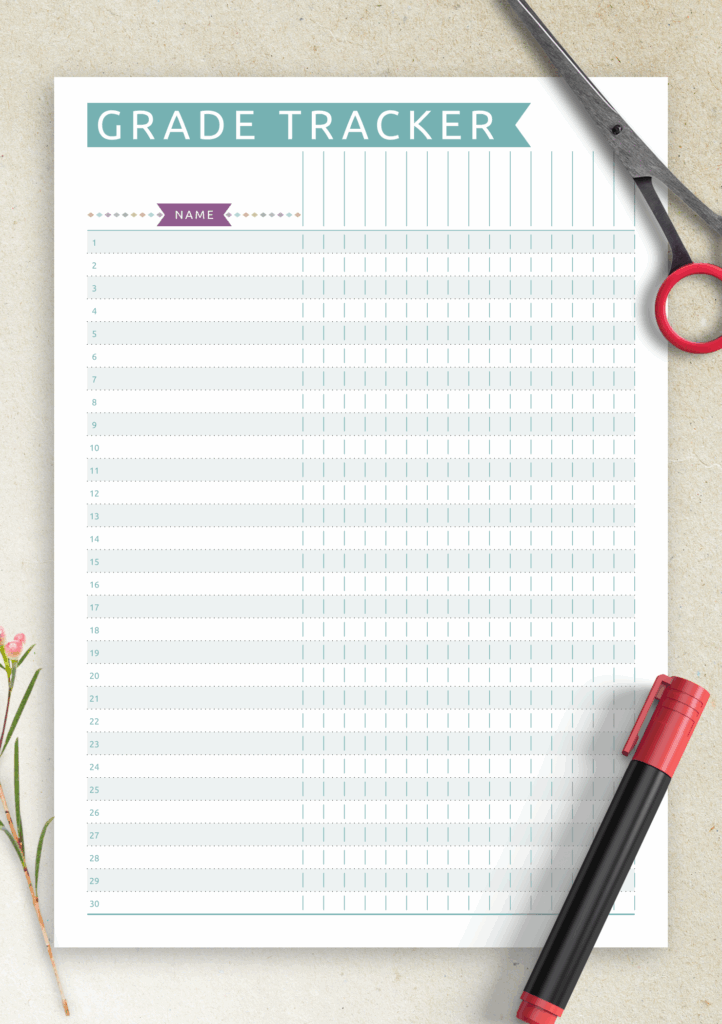 Printable Grade Book Template Hot Sex Picture