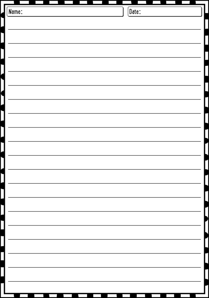 Printable Lined Handwriting Paper