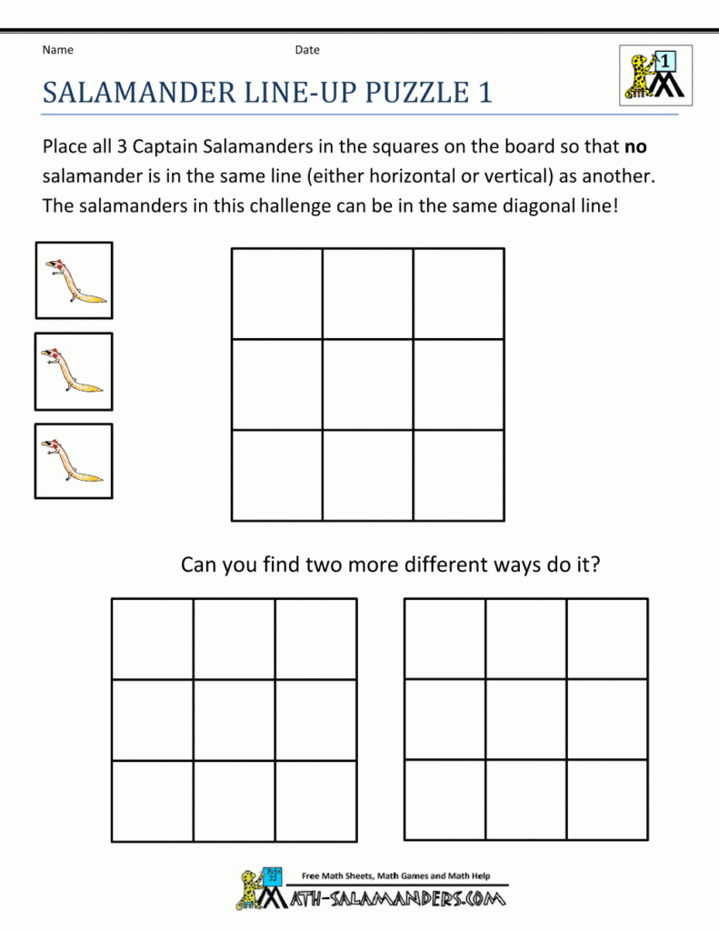 Printable Logic Puzzles For 3Rd Grade Printable Crossword Puzzles