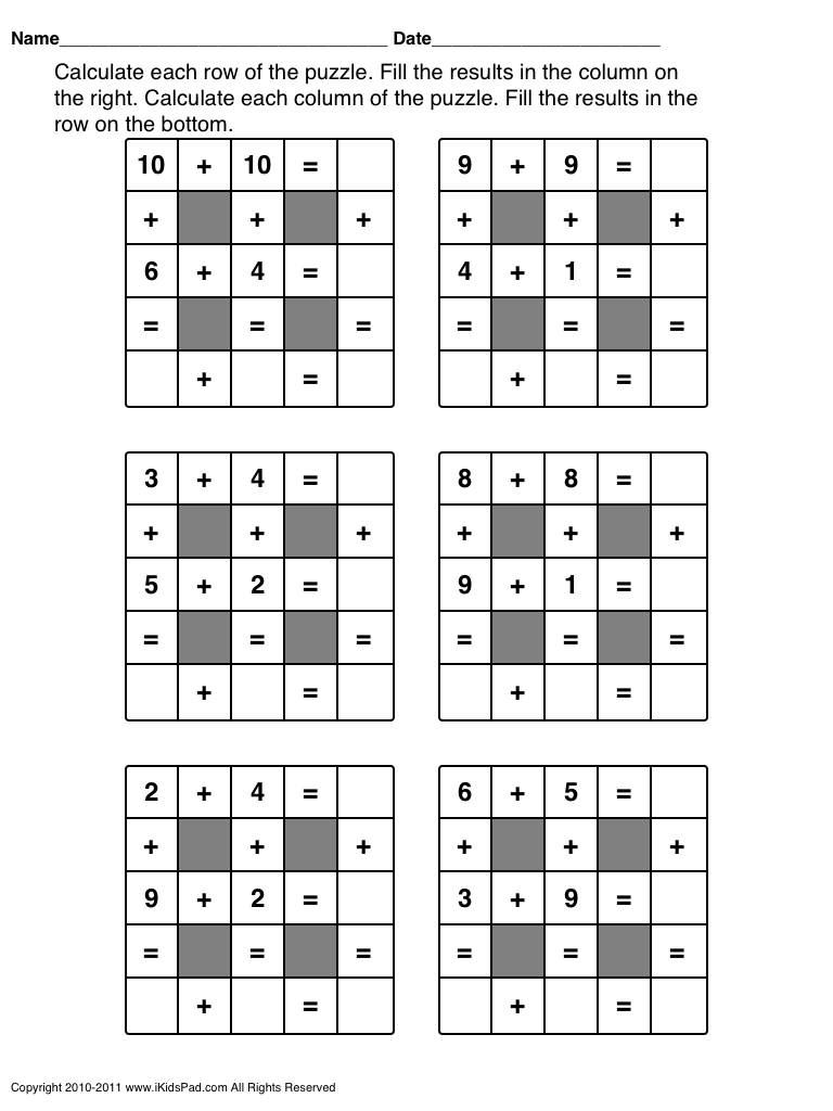 Printable Math Worksheets Grade 7