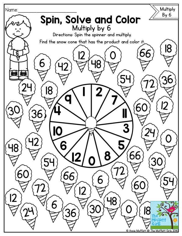 Printable Multiplication Games For 3rd Grade