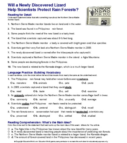Printable Nonfiction Reading Passages RalfEzell 39 s Blog