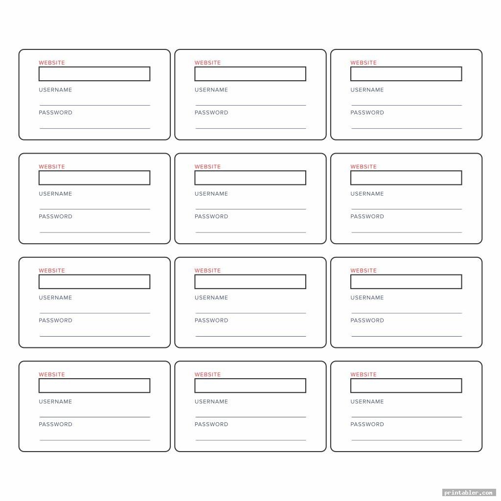 Printable Password And Username Logs Gridgit
