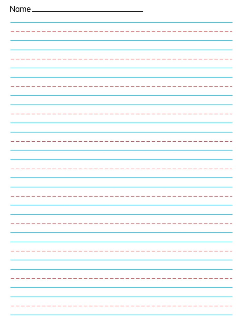 Printable Primary Writing Paper Template Printable JD