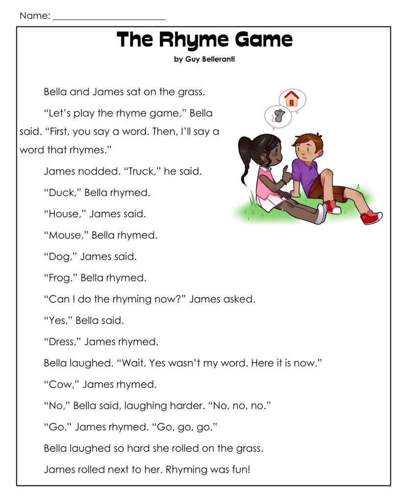 Printable Reading Games